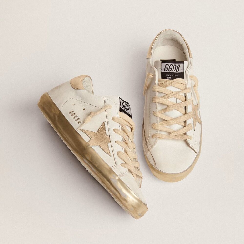 Women's Golden Goose Super-Star sneakers white / gold, size 40, excellent condit - Picture 4 of 16